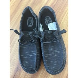 Women's Size W10 Wendy Weathered Stretch Midnight Hey Dudes New With Tags